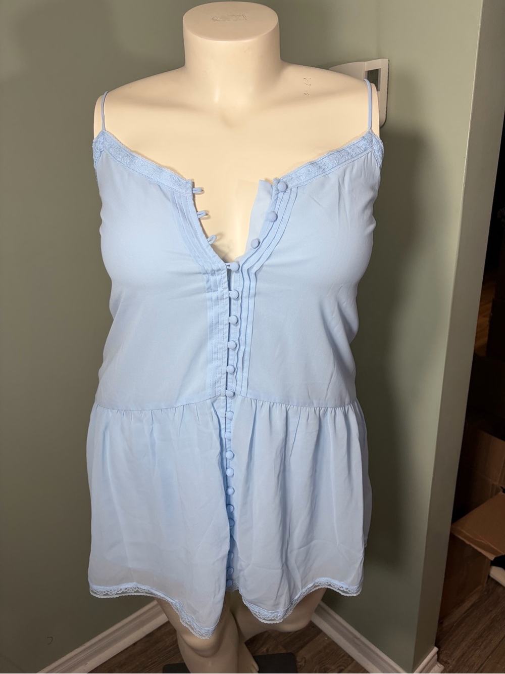 Abercrombie & Fitch Light Blue Spaghetti Strap Camisole